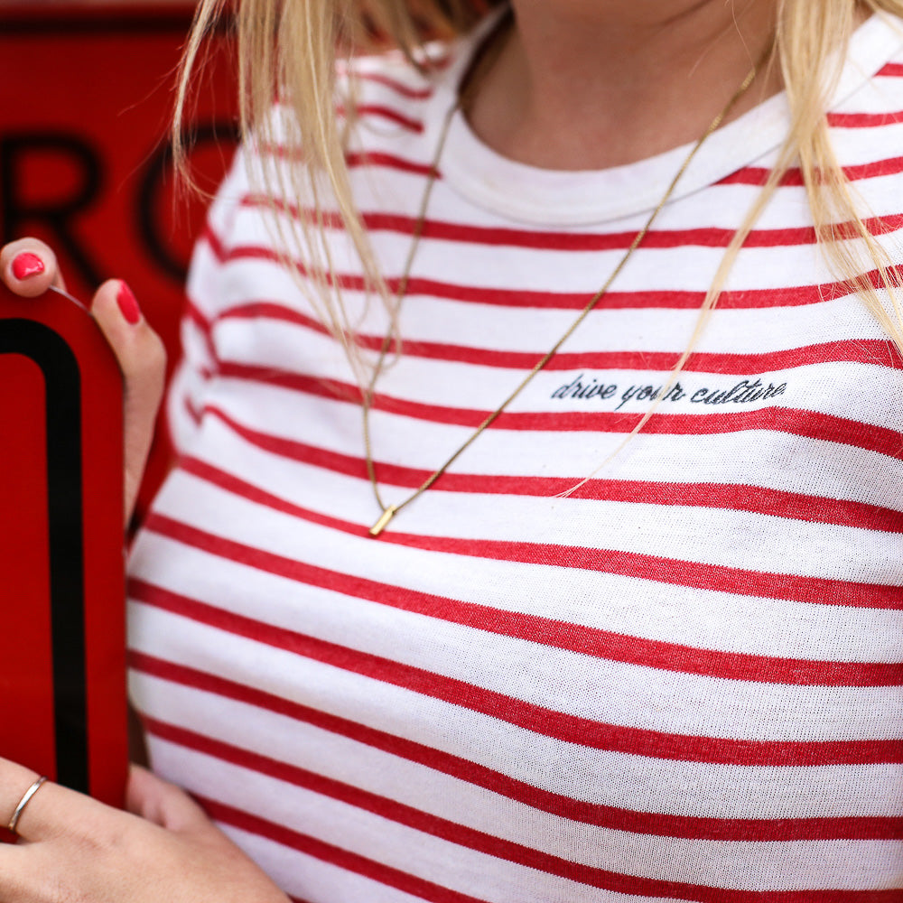 Ladies Striped Culture Tee