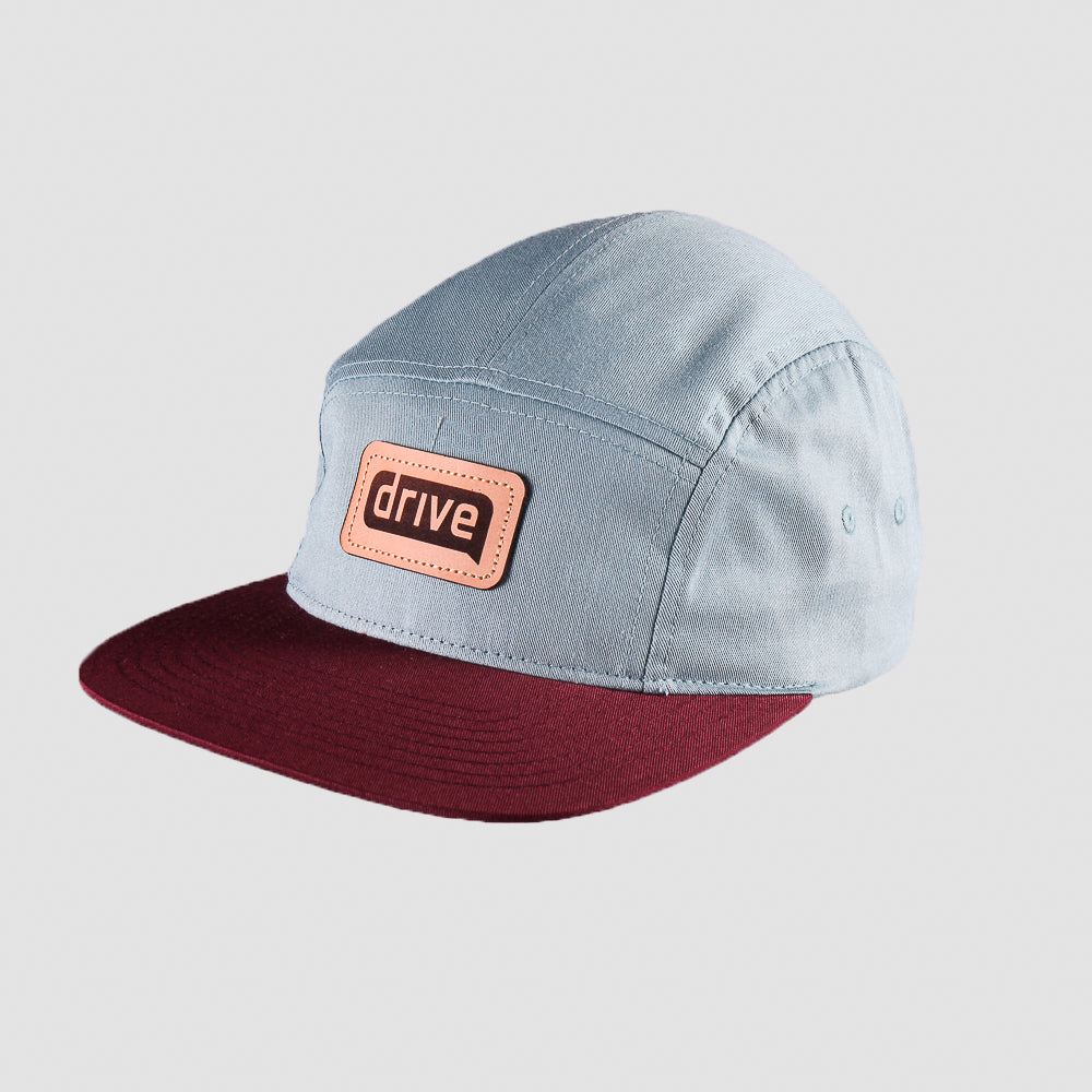 Five Panel Leather Patch Hat